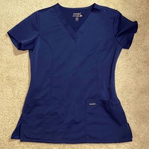 Navy Blue Scrub Top!